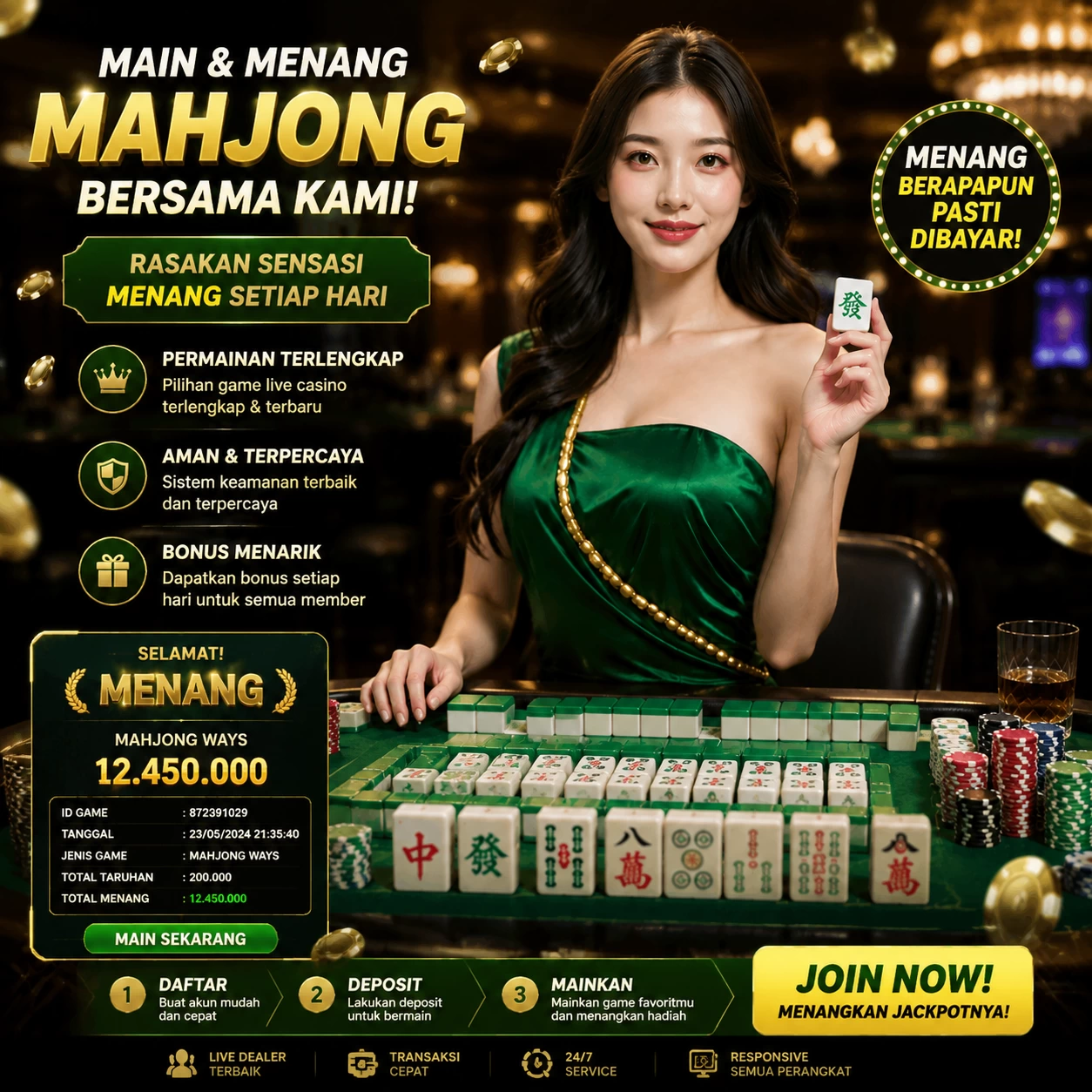 Yang berubah di juara77: bookmark, e-wallet, turnover
